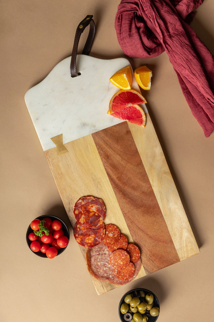 Darvaza Marble & Wood Cutting Board