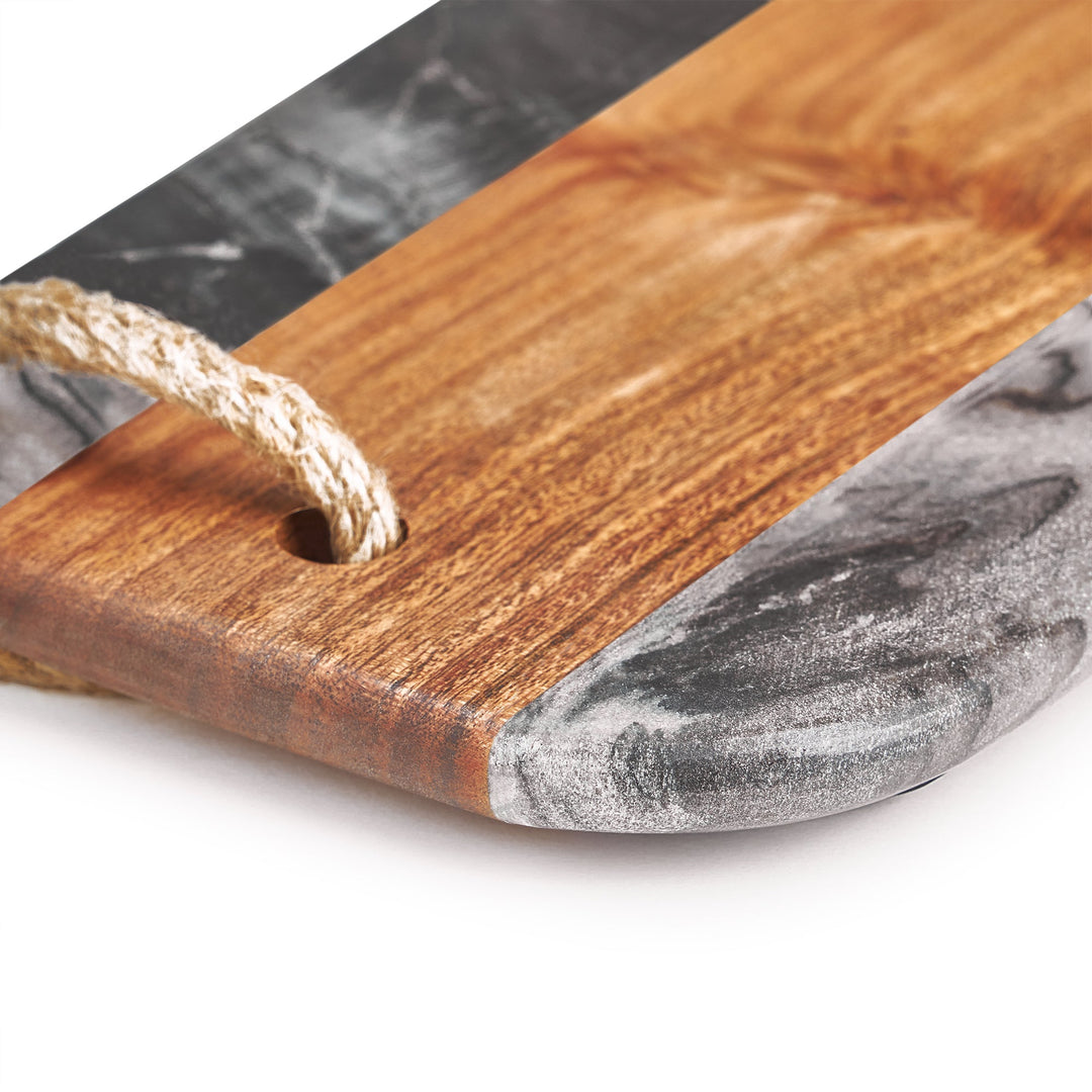 Marble & Wood Cutting Board, Grey