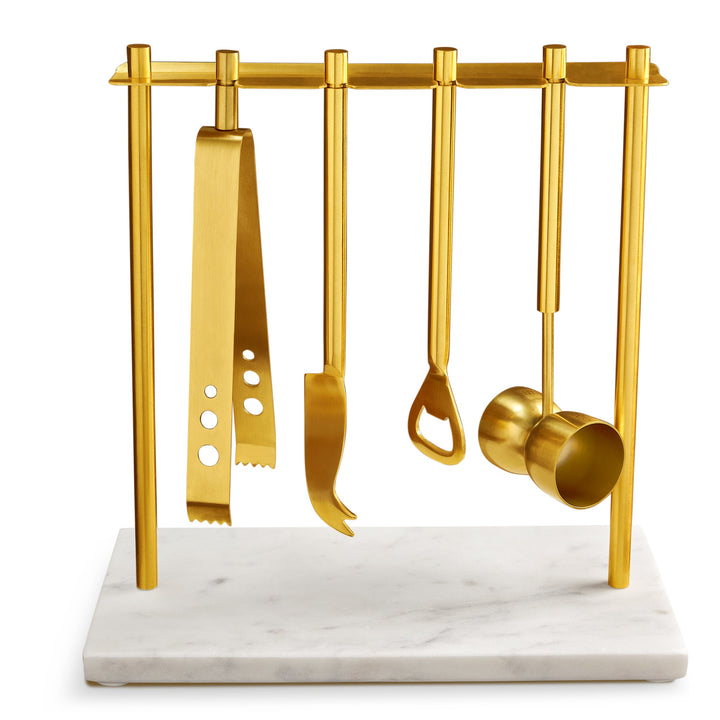 Tokyo Marble & Gold Bar Tools Set