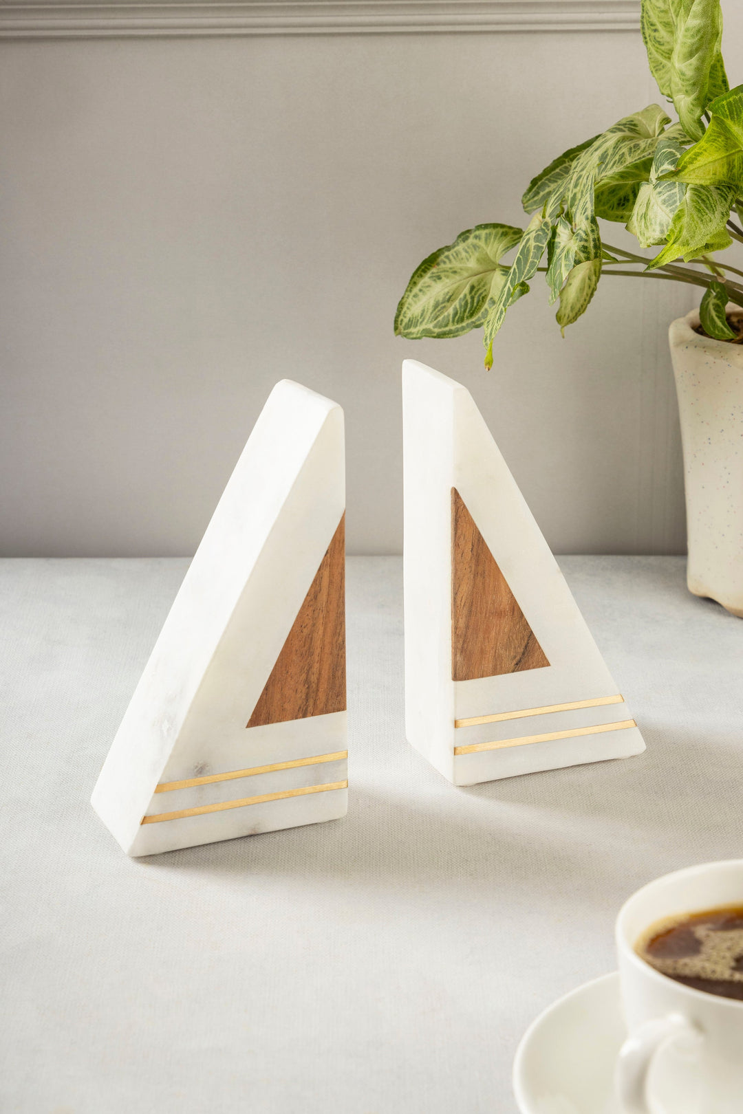 Gilmore Marble Bookends, Set of 2