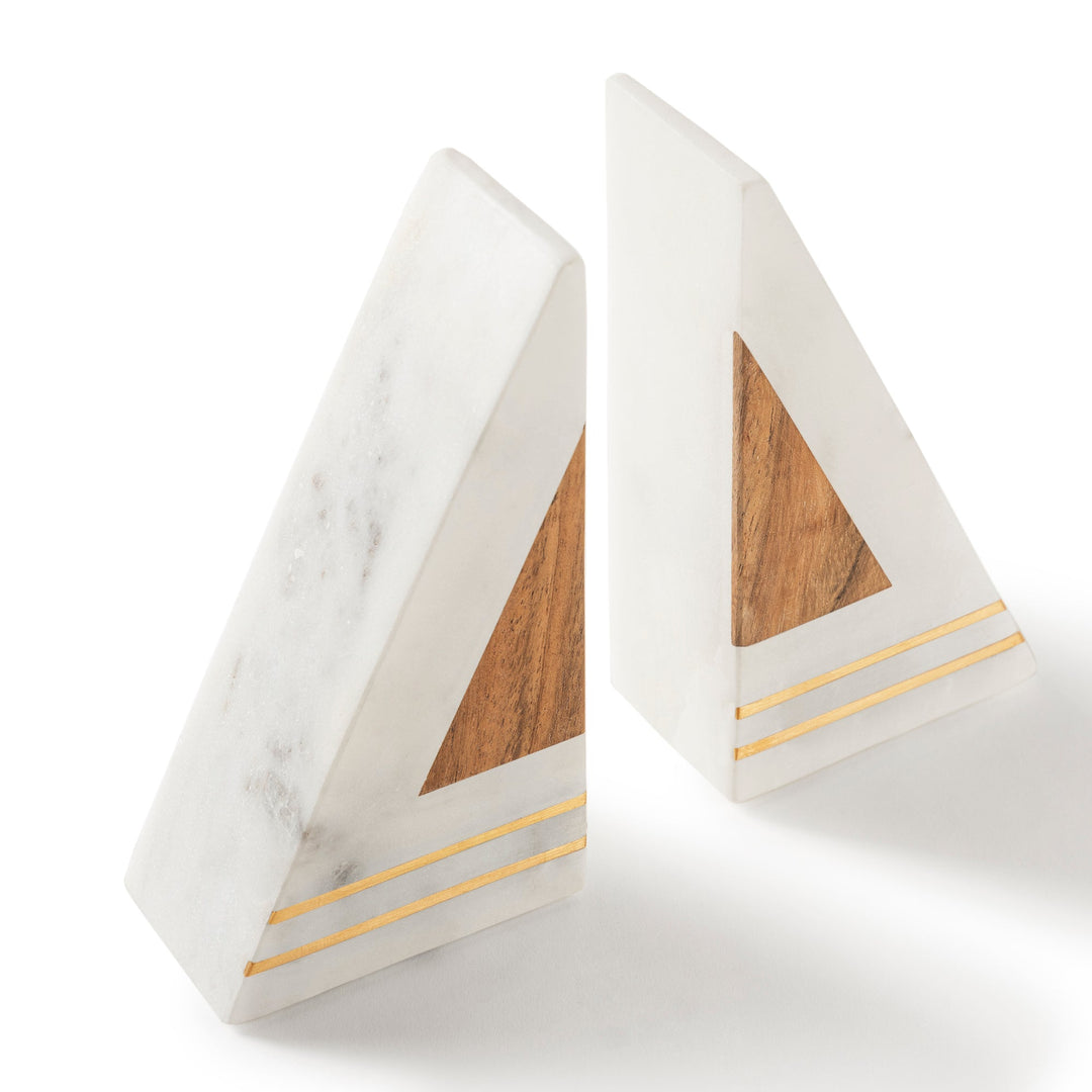 Gilmore Marble Bookends, Set of 2