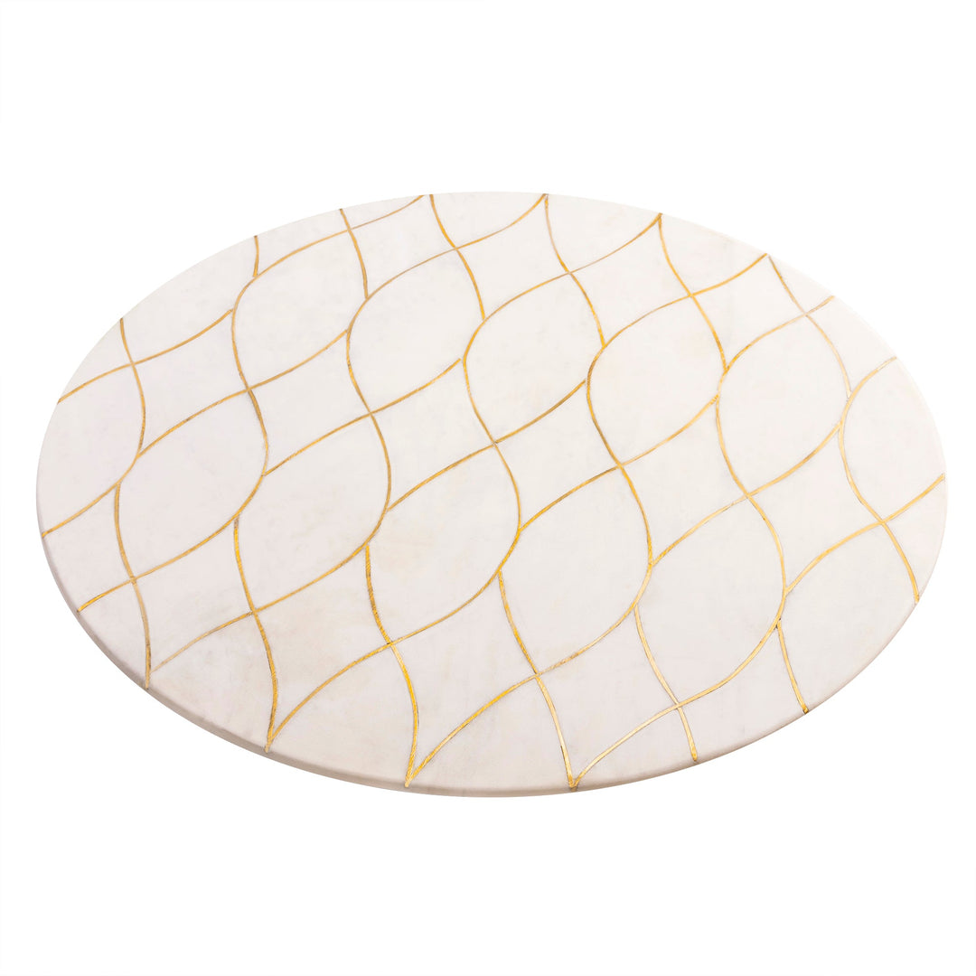 Miranda Marble Lazy Susan, 16" by GAURI KOHLI