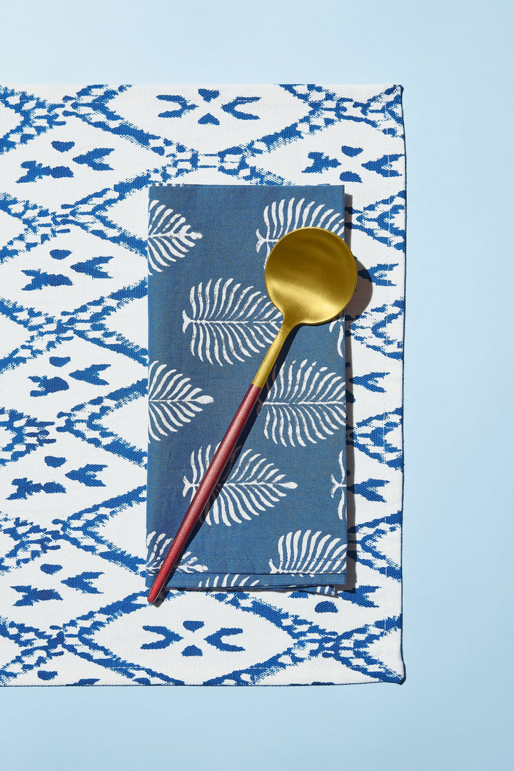 Neemrana Cotton Table Runner, Placemats & Napkins Set by GAURI KOHLI