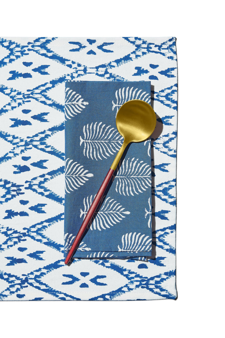 Neemrana Cotton Table Runner, Placemats & Napkins Set by GAURI KOHLI