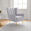 The Gianna Tufted Light Gray French Boucle Armchair