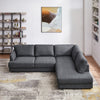 The Glander Cozy Sectional Sofa Right Facing in Dark Gray