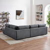 The Glander Cozy Sectional Sofa Right Facing in Dark Gray