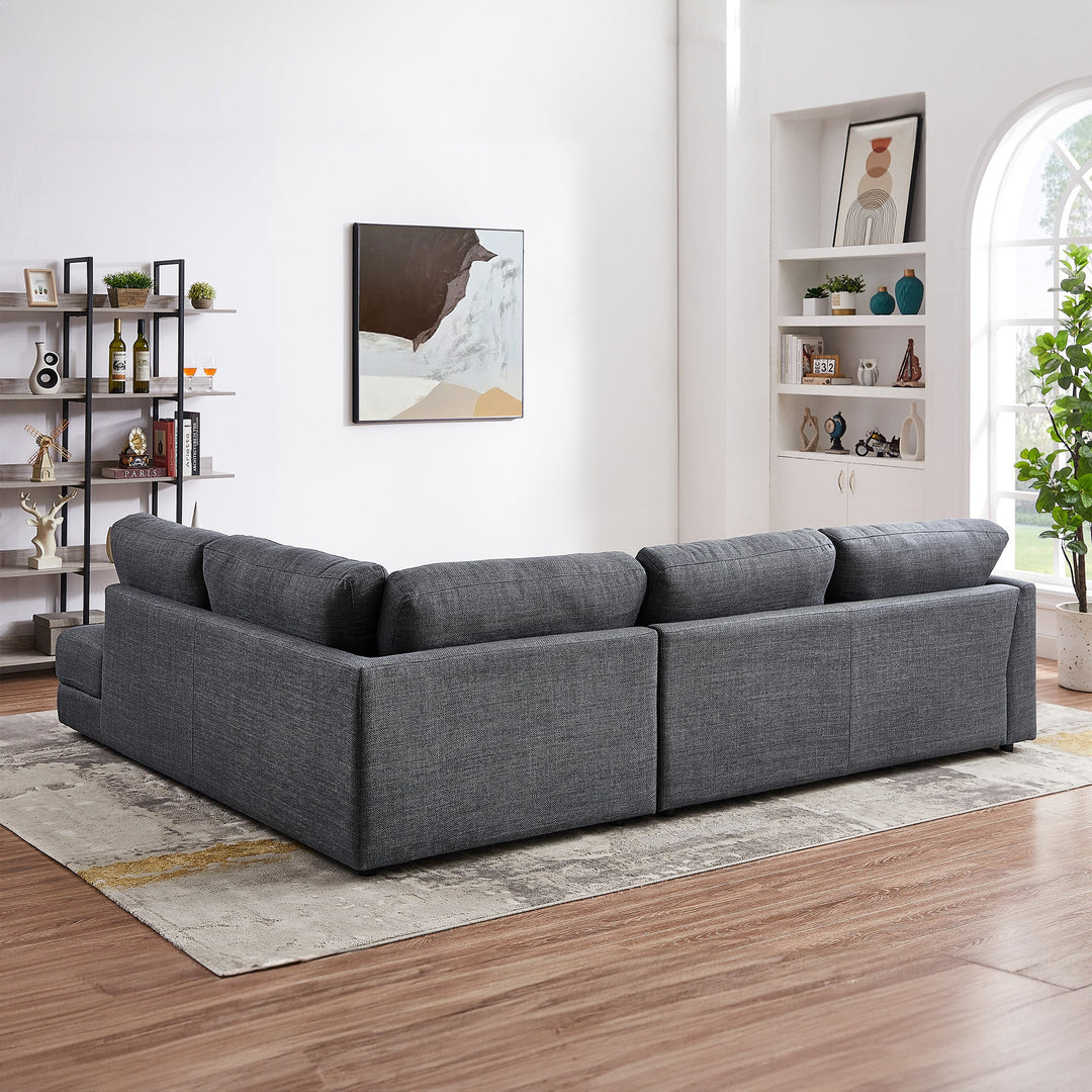 The Glander Cozy Sectional Sofa Right Facing in Dark Gray