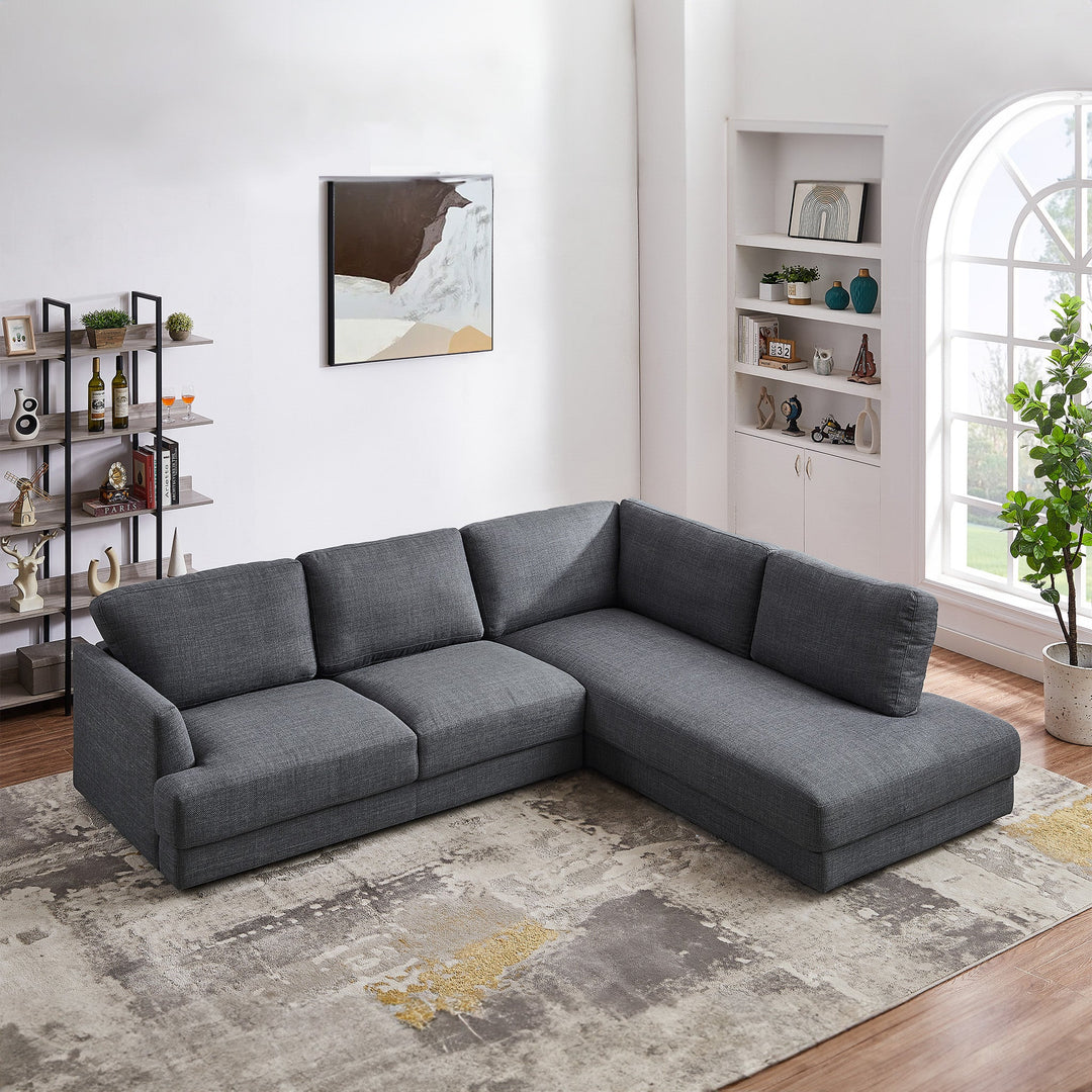 The Glander Cozy Sectional Sofa Right Facing in Dark Gray