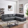 The Glander Cozy Sectional Sofa Right Facing in Dark Gray