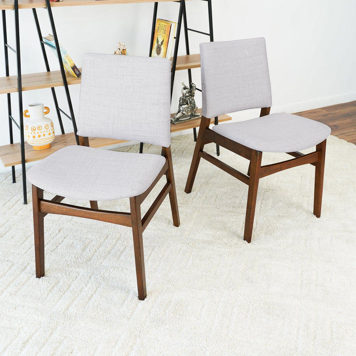 The Gusto Fabric Dining Chair In Light Gray (Set Of 2) Era and Style Inspired Home Décor 4