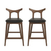 The Hester Solid Wood Upholstered Square Bar Chair (Set Of 2) Era and Style Inspired Home Décor 1