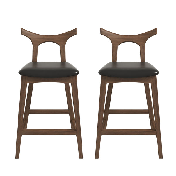 The Hester Solid Wood Upholstered Square Bar Chair (Set Of 2) Era and Style Inspired Home Décor 1