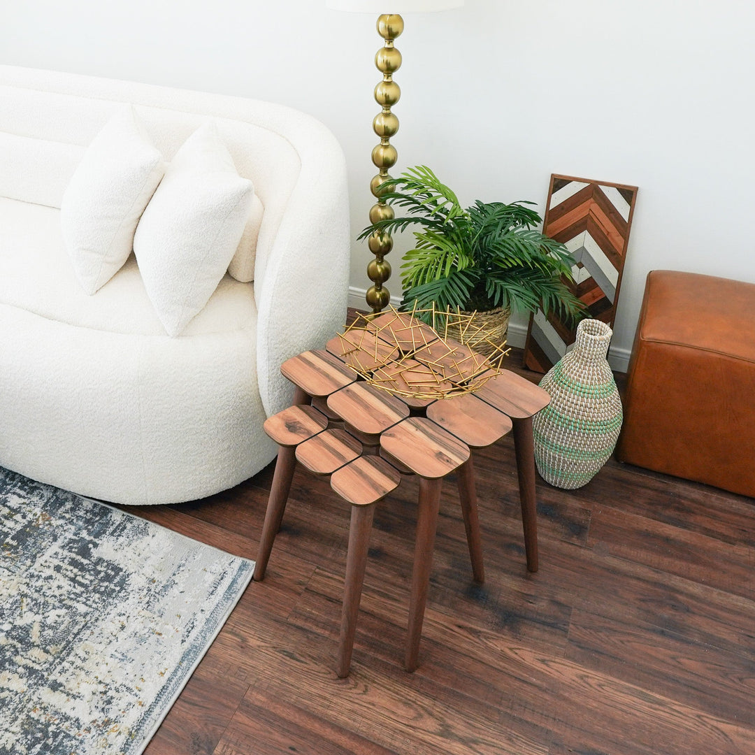 The Hilson Walnut Nesting Table Era and Style Inspired Home Décor 2