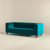 The Evelyn Mid Century Modern Teal Velvet Luxury Chesterfield Sofa Era and Style Inspired Home Décor 5