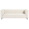 The Evelyn Mid Century Modern Cream Leather Luxury Chesterfield Sofa Era and Style Inspired Home Décor 7