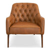 The Joshua Tufted Tan Leather Lounge Chair Era and Style Inspired Home Décor 1