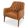 The Joshua Tufted Tan Leather Lounge Chair Era and Style Inspired Home Décor 2