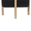 Black Velvet Solid Wood Footstool