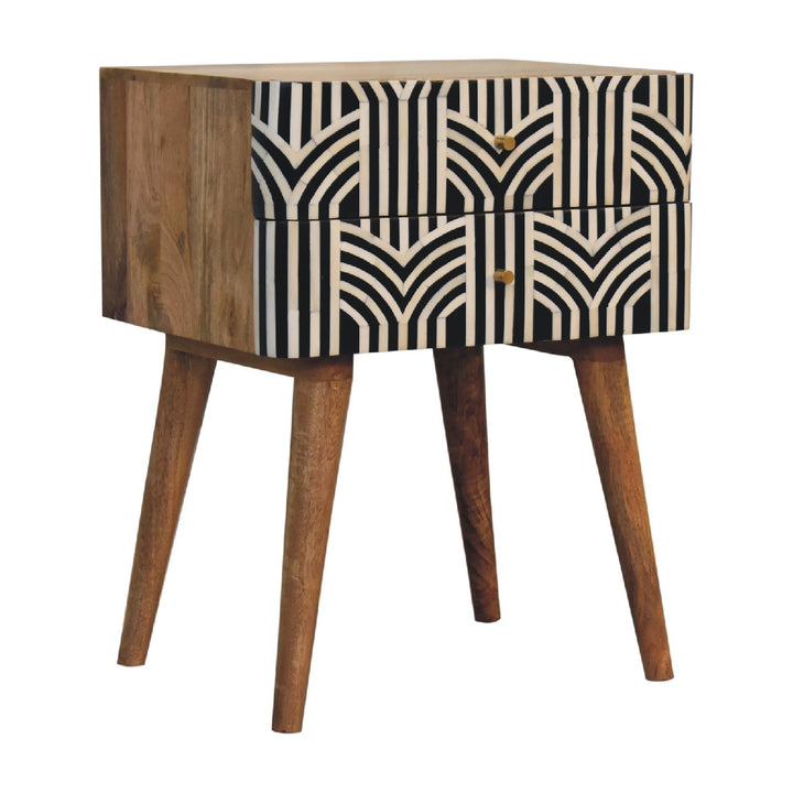 Edessa Bone Inlay Bedside Table