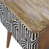 Edessa Bone Inlay Bedside Table