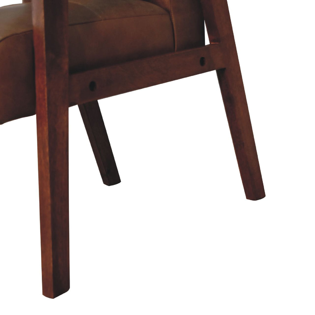 Brown Buffalo Leather Chair