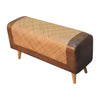 Large Seagrass Buffalo Hide Nordic Bench