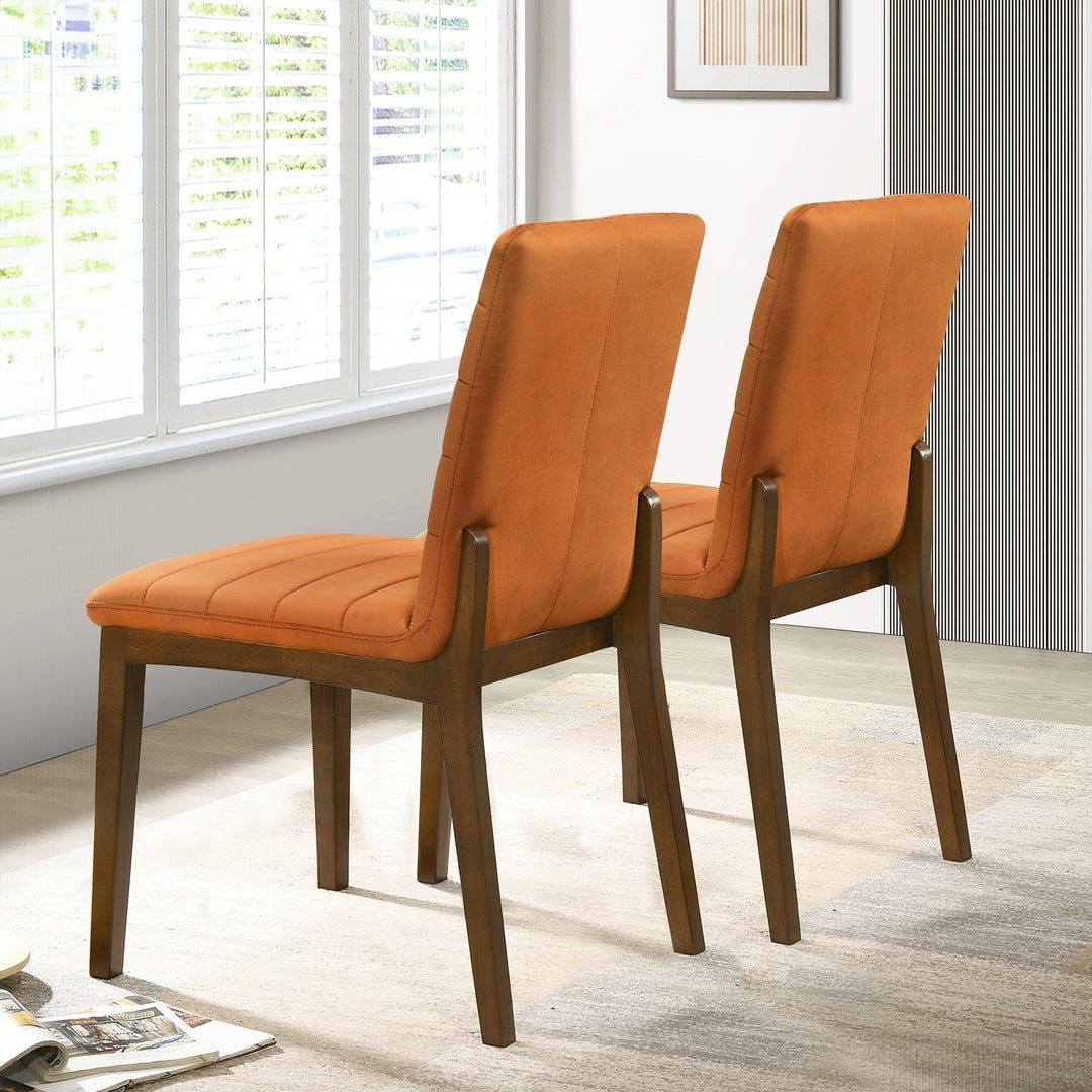 The Ines Burnt Orange Velvet Dining Chair (Set Of 2) Era and Style Inspired Home Décor 2