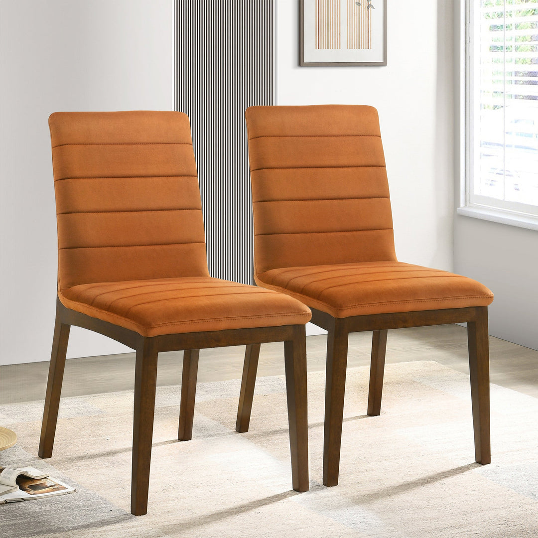 The Ines Burnt Orange Velvet Dining Chair (Set Of 2) Era and Style Inspired Home Décor 3