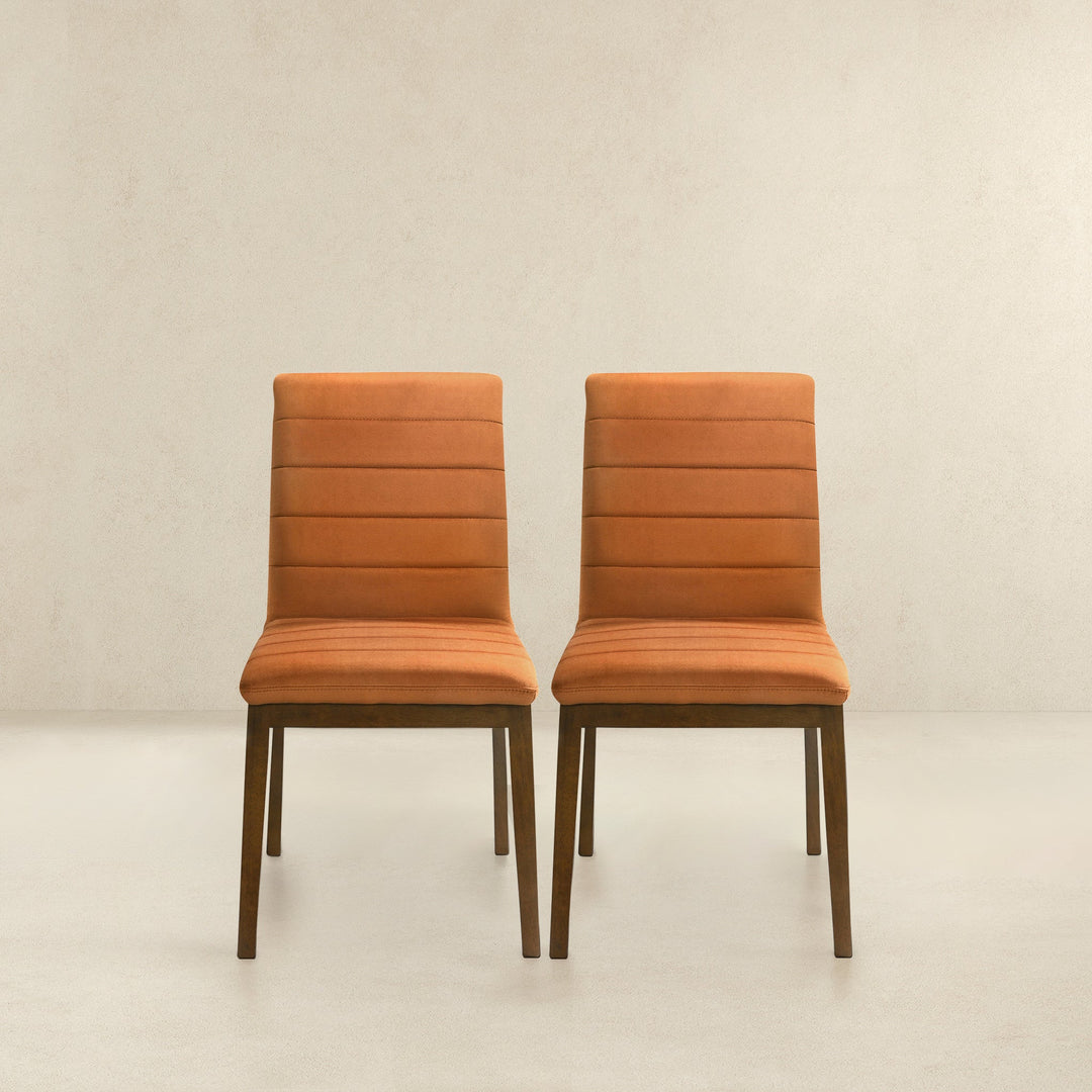 The Ines Burnt Orange Velvet Dining Chair (Set Of 2) Era and Style Inspired Home Décor 4