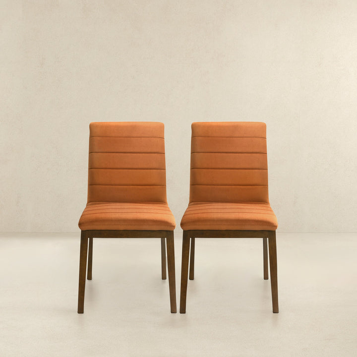 The Ines Burnt Orange Velvet Dining Chair (Set Of 2) Era and Style Inspired Home Décor 4