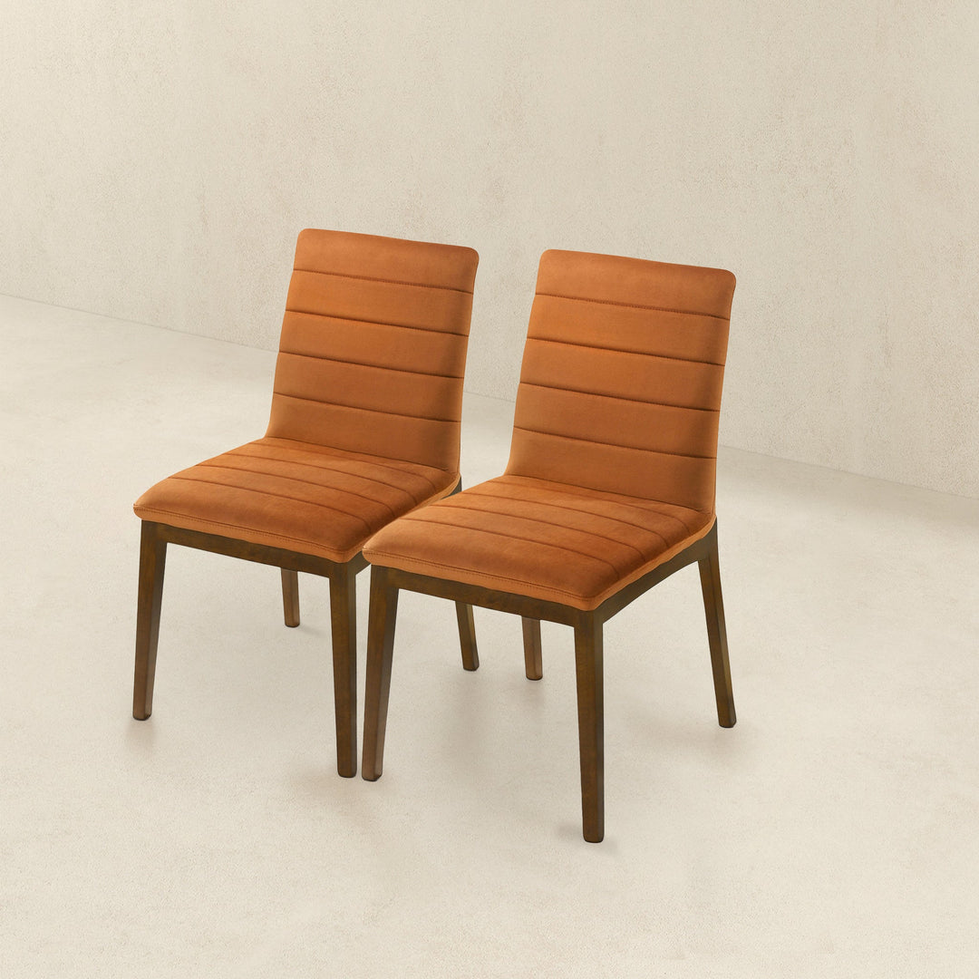 The Ines Burnt Orange Velvet Dining Chair (Set Of 2) Era and Style Inspired Home Décor 5