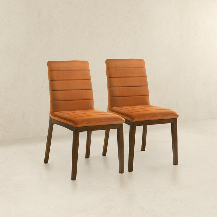 The Ines Burnt Orange Velvet Dining Chair (Set Of 2) Era and Style Inspired Home Décor 6