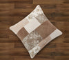 Vintage Patchwork Dusty Rose Taupe & Tan Beige Brown Floral Pillow Sham Cover