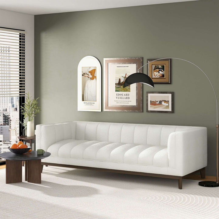 The Melissa Mid-Century White Boucle Modern Sofa Era and Style Inspired Home Décor 2