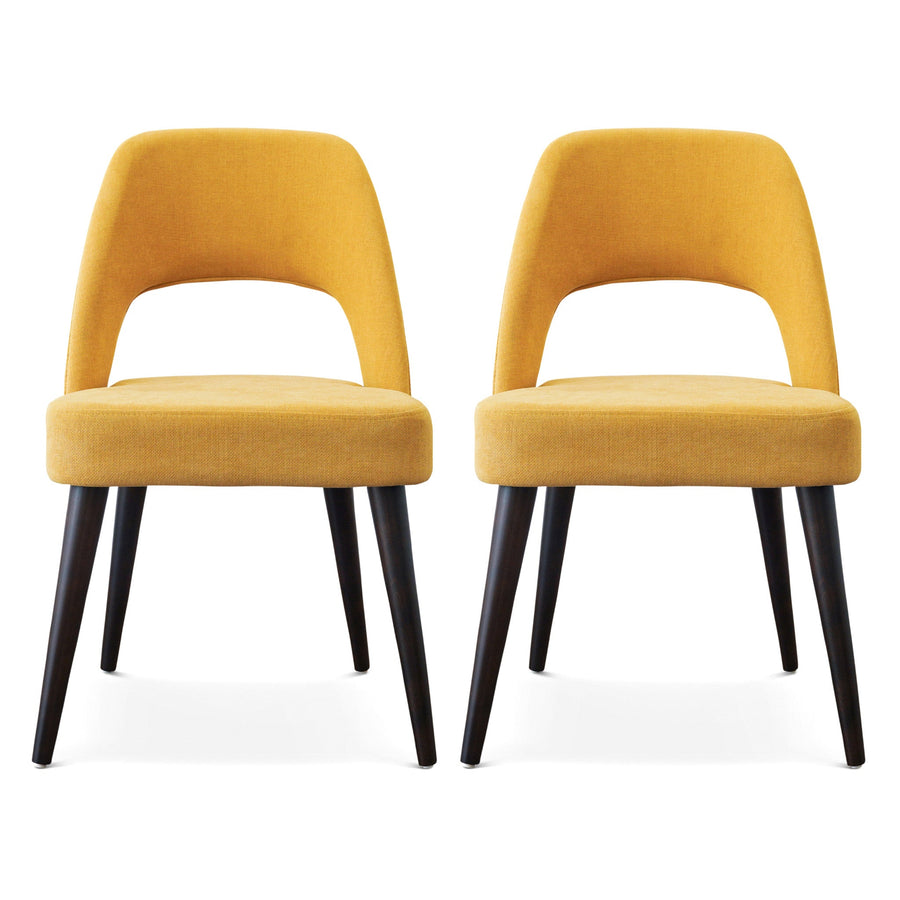 The Juliana Mid Century Modern Yellow Fabric Dining Chair (Set Of 2) Era and Style Inspired Home Décor 6