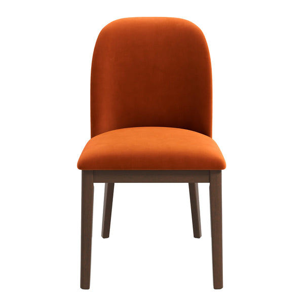 The Kaitlyn Burnt Orange Velvet Dining Chair (Set Of 2) Era and Style Inspired Home Décor 1