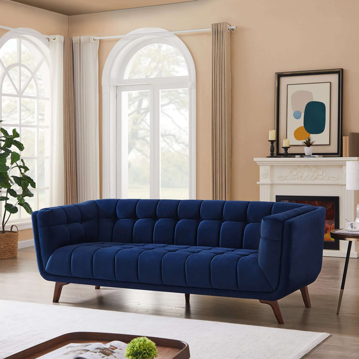 The Addison Large Navy-Blue Velvet Sofa Era and Style Inspired Home Décor 2