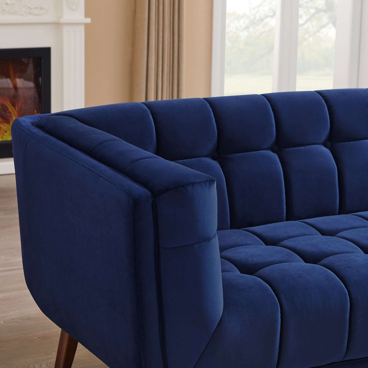 The Addison Large Navy-Blue Velvet Sofa Era and Style Inspired Home Décor 3