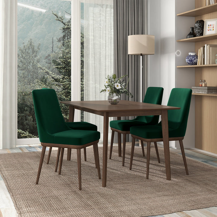 The Kate Green Velvet Solid Wood Dining Chair (Set Of 2) Era and Style Inspired Home Décor 2