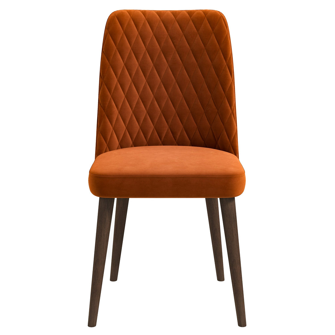 The Katie Burnt Orange Velvet Dining Chair (Set Of 2) Era and Style Inspired Home Décor 1