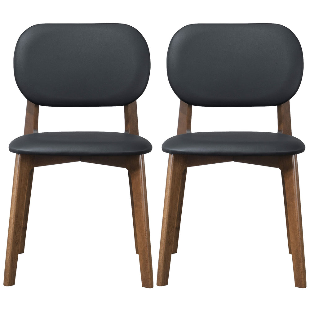 The Kelsey Black Leather Dining Chair (Set Of 2) Era and Style Inspired Home Décor 5