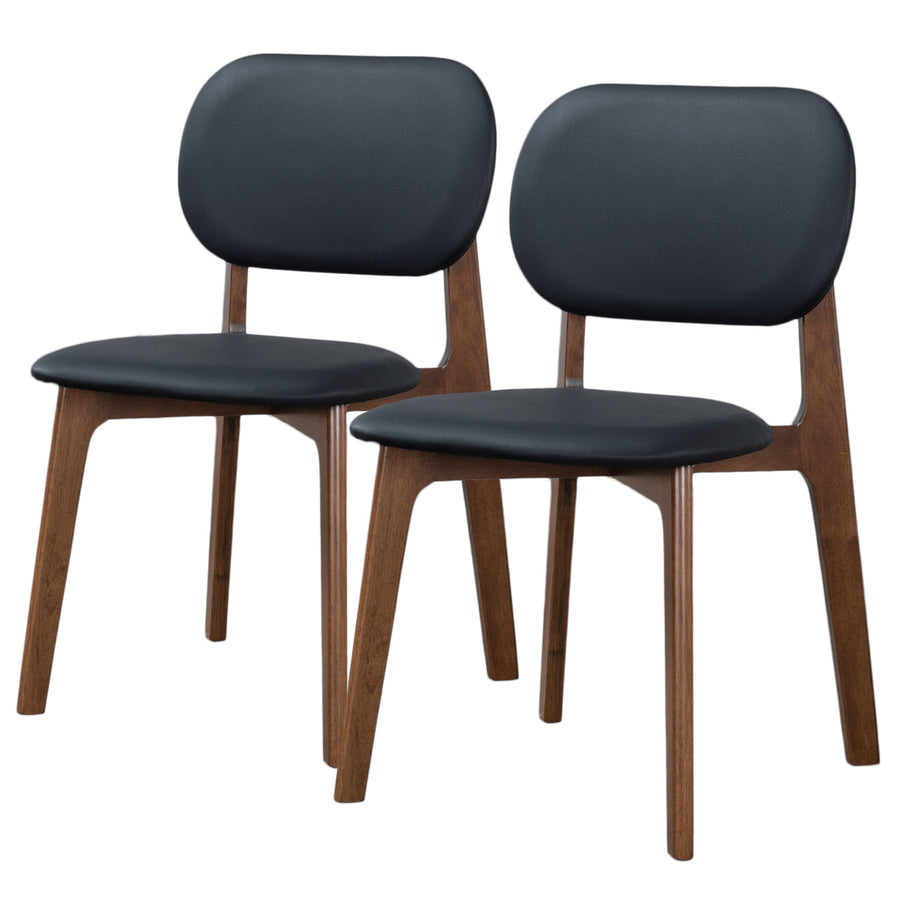 The Kelsey Black Leather Dining Chair (Set Of 2) Era and Style Inspired Home Décor 1