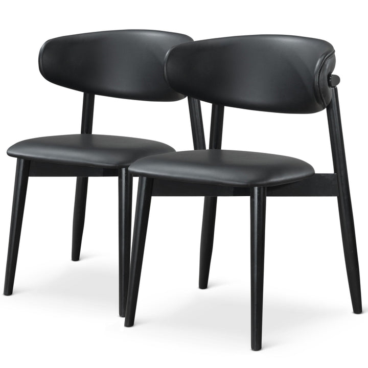 The Korbin Black Vegan Leather Dining Chair (Set Of 2) Era and Style Inspired Home Décor 1