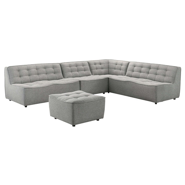 The Selen Light Gray Linen Corner Sectional Sofa Era and Style Inspired Home Décor 2