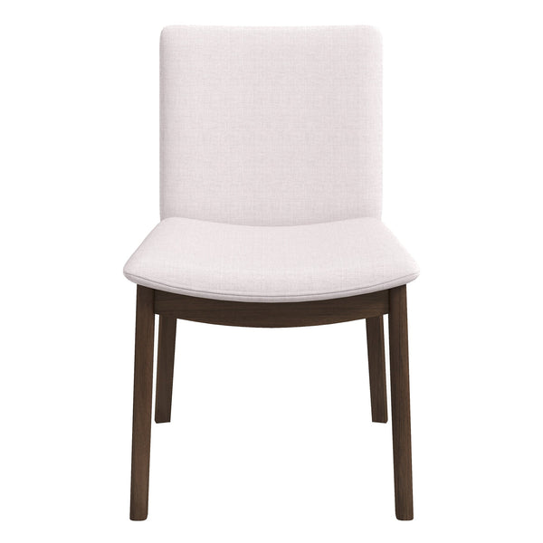 The Laura Beige Linen Solid Wood Dining Chair (Set Of 2) Era and Style Inspired Home Décor 1