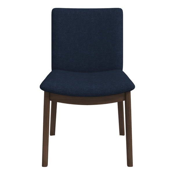 The Laura Blue Linen Solid Wood Dining Chair (Set Of 2) Era and Style Inspired Home Décor 1