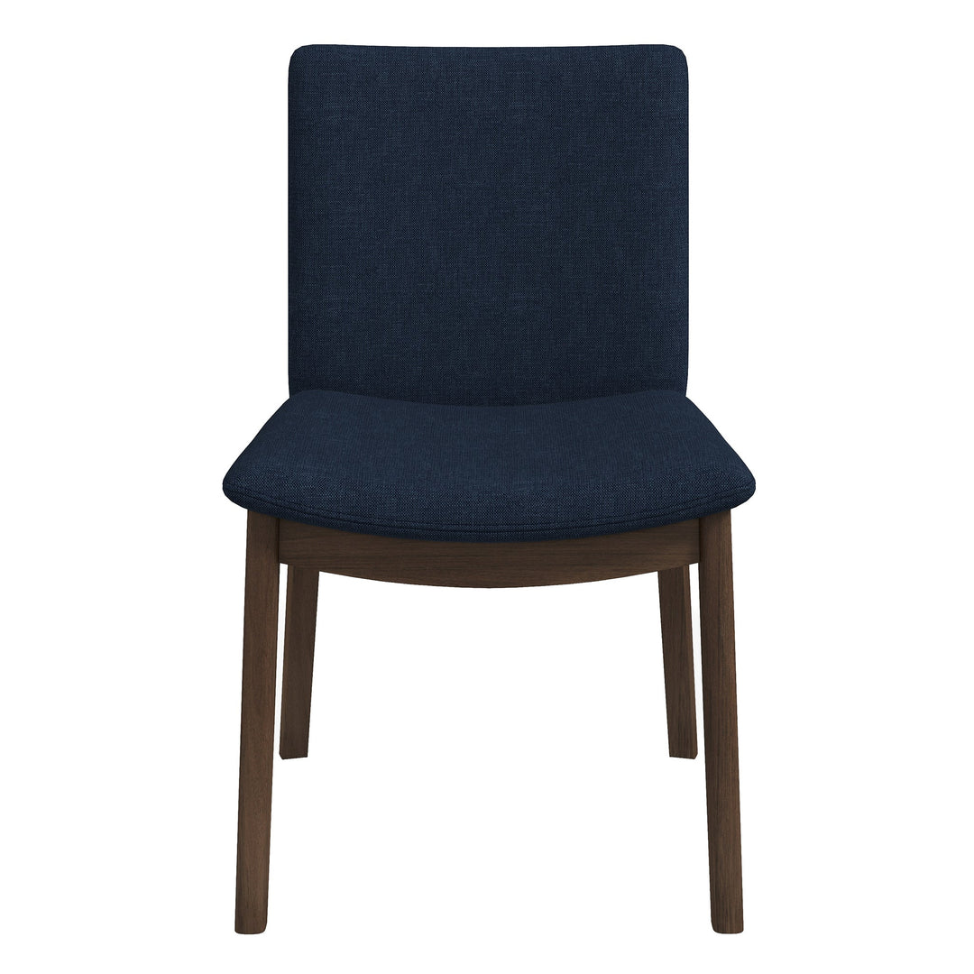 The Laura Blue Linen Solid Wood Dining Chair (Set Of 2) Era and Style Inspired Home Décor 1