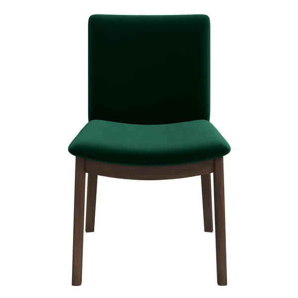 The Laura Green Velvet Solid Wood Dining Chair (Set Of 2) Era and Style Inspired Home Décor 1