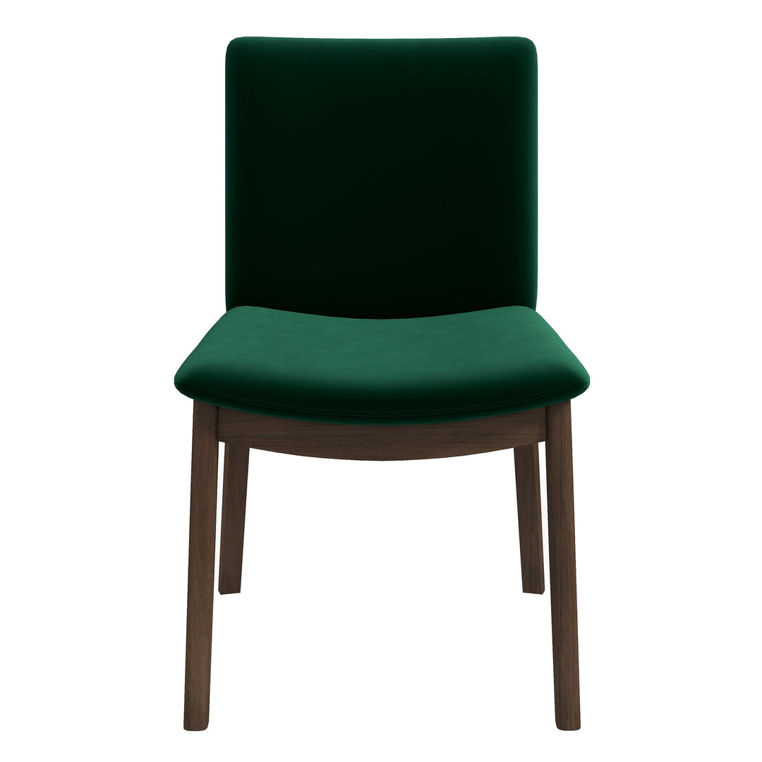 The Laura Green Velvet Solid Wood Dining Chair (Set Of 2) Era and Style Inspired Home Décor 1